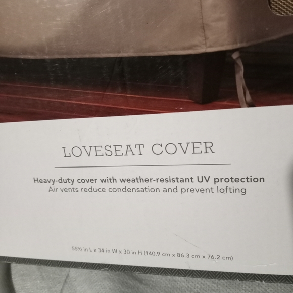 New Threshold Brown Loveseat 55.5 Cover Weather Resistant - Picture 2 of 4